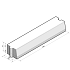 Betonband 18/20x16 grijs komo