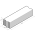 Betonband 28/30x23 grijs komo