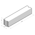 Betonband 20x20x100 Grijs