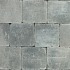 Metro Trommelsteen 15x15x6cm Grijs-Zwart.